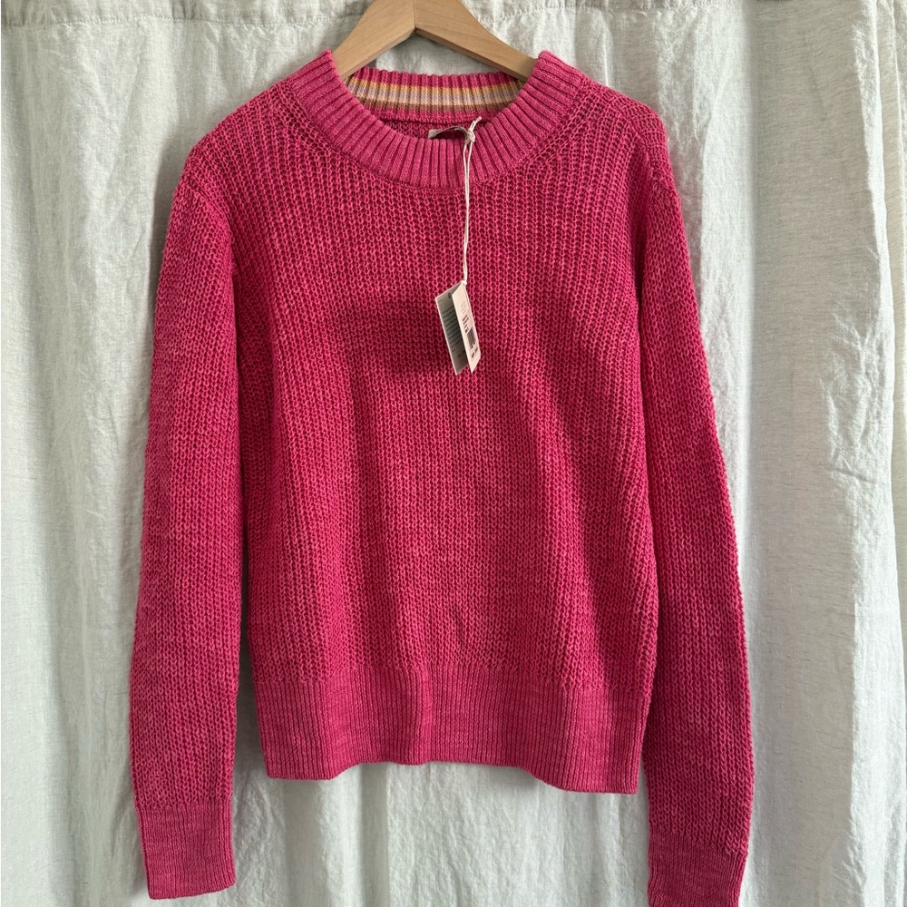 Faherty Pink Knit Sweater